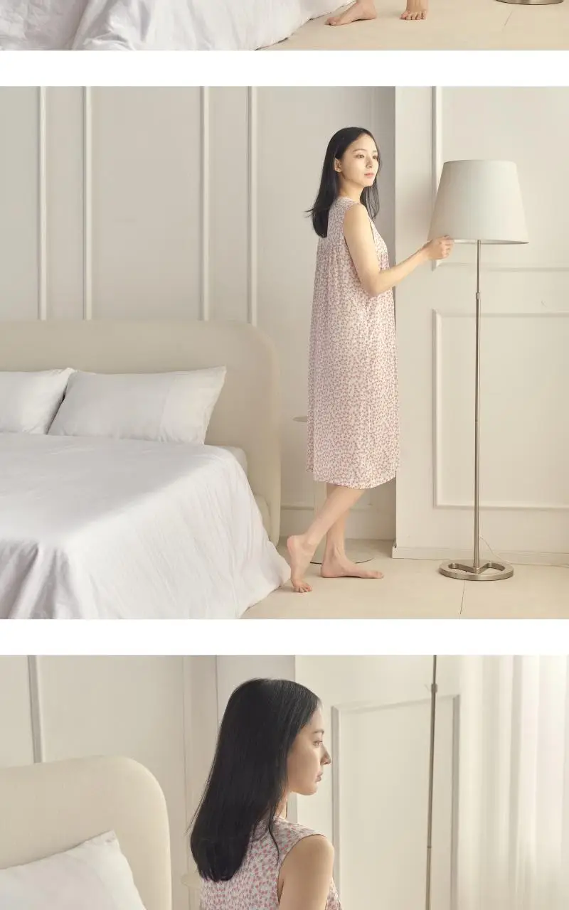 [모던하우스] L 모달100% 부드럽고 시원한 민소매 원피스 산딸기 상세페이지 12